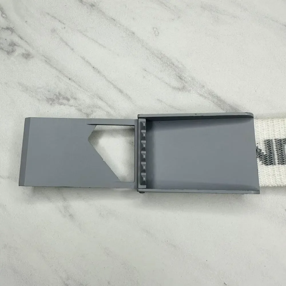 Mens Under Armour White Silver Spell Out Web Belt Small ✨